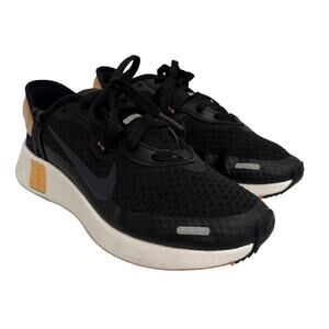 Nike Reposto Womens Sz 7.5 CZ5630-014 Black Light Cognanc Running Shoes Sneakers